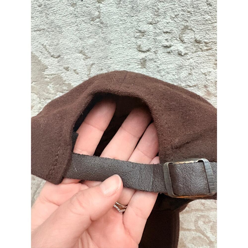 Filson Vintage Wool Hat Dark Brown Adjustable Leather Strap USA Made - Picture 6 of 6